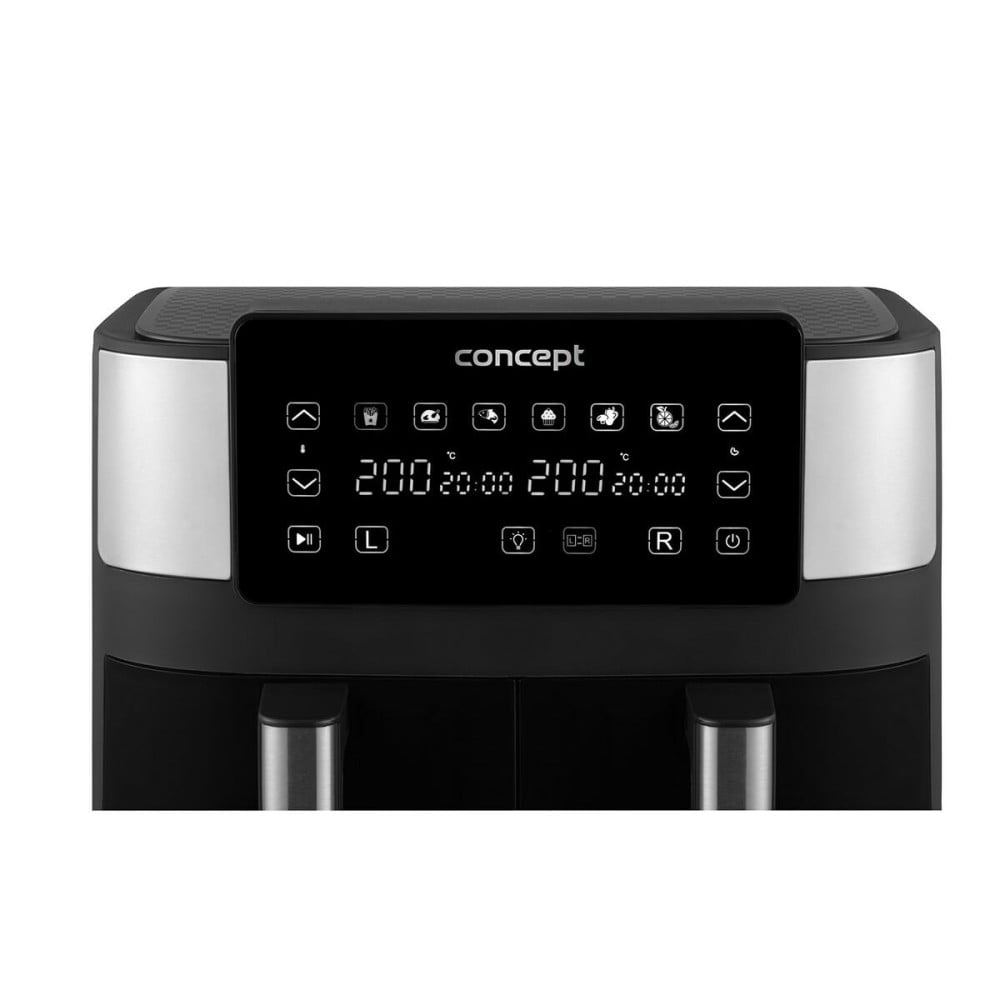 Friteuse à Air Concept FR8000 Noir Argenté 2850 W 8 L