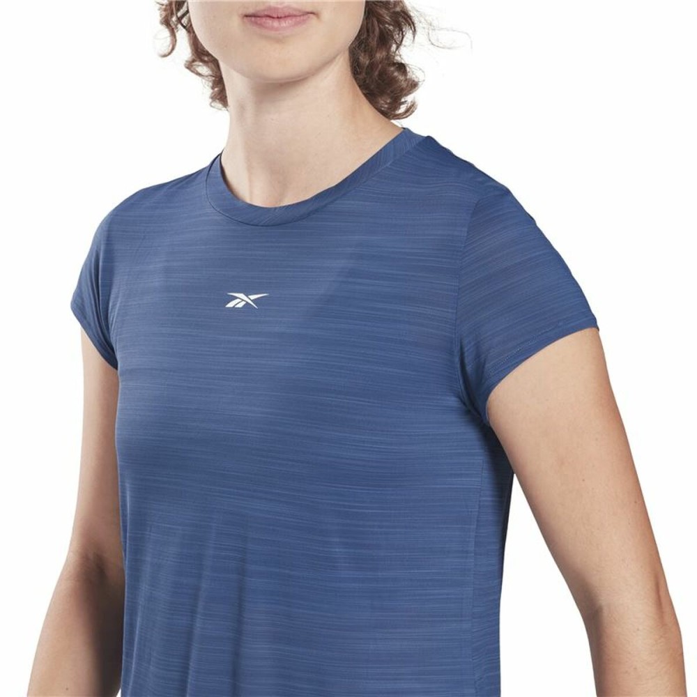 T-shirt à manches courtes femme Reebok Workout Ready Bleu foncé