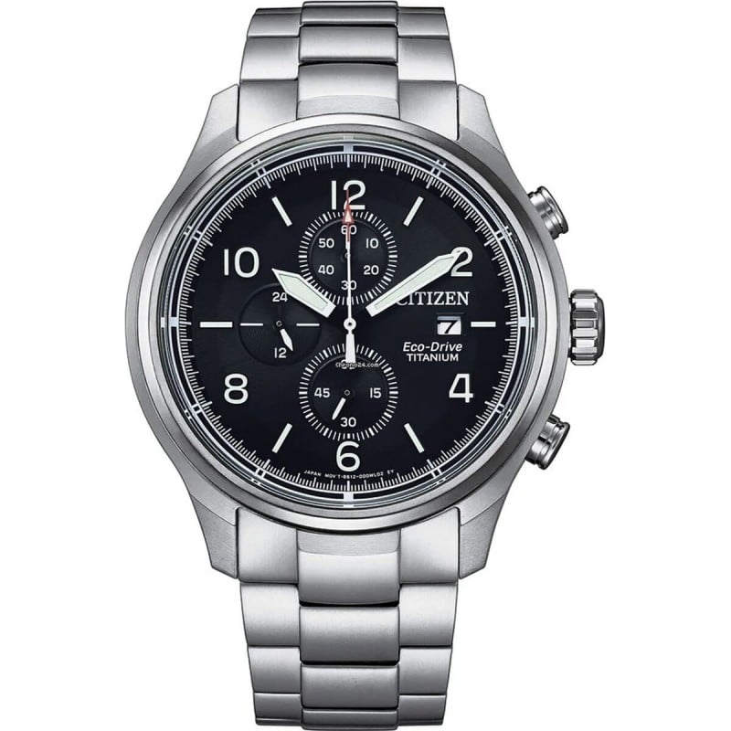 Montre Homme Citizen SUPER TITANIO 0810 ECO DRIVE Blanc Noir Argenté (Ø 44 mm)