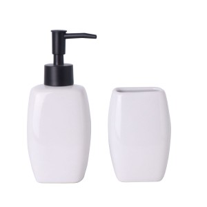 Badezimmer Set Versa Weiß aus Keramik