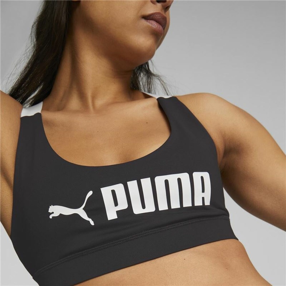 Sports Bra Puma Black White Multicolour