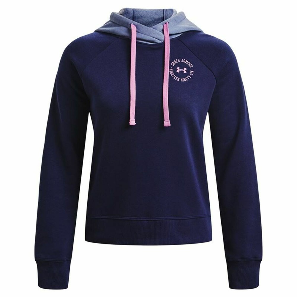 Sweat à capuche femme Under Armour Rival Fleece Blue marine