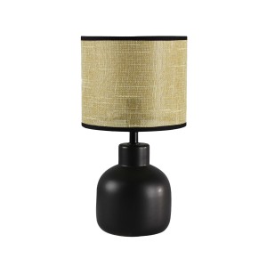 Tischlampe Versa Schwarz aus Keramik 13 x 28 x 13 cm