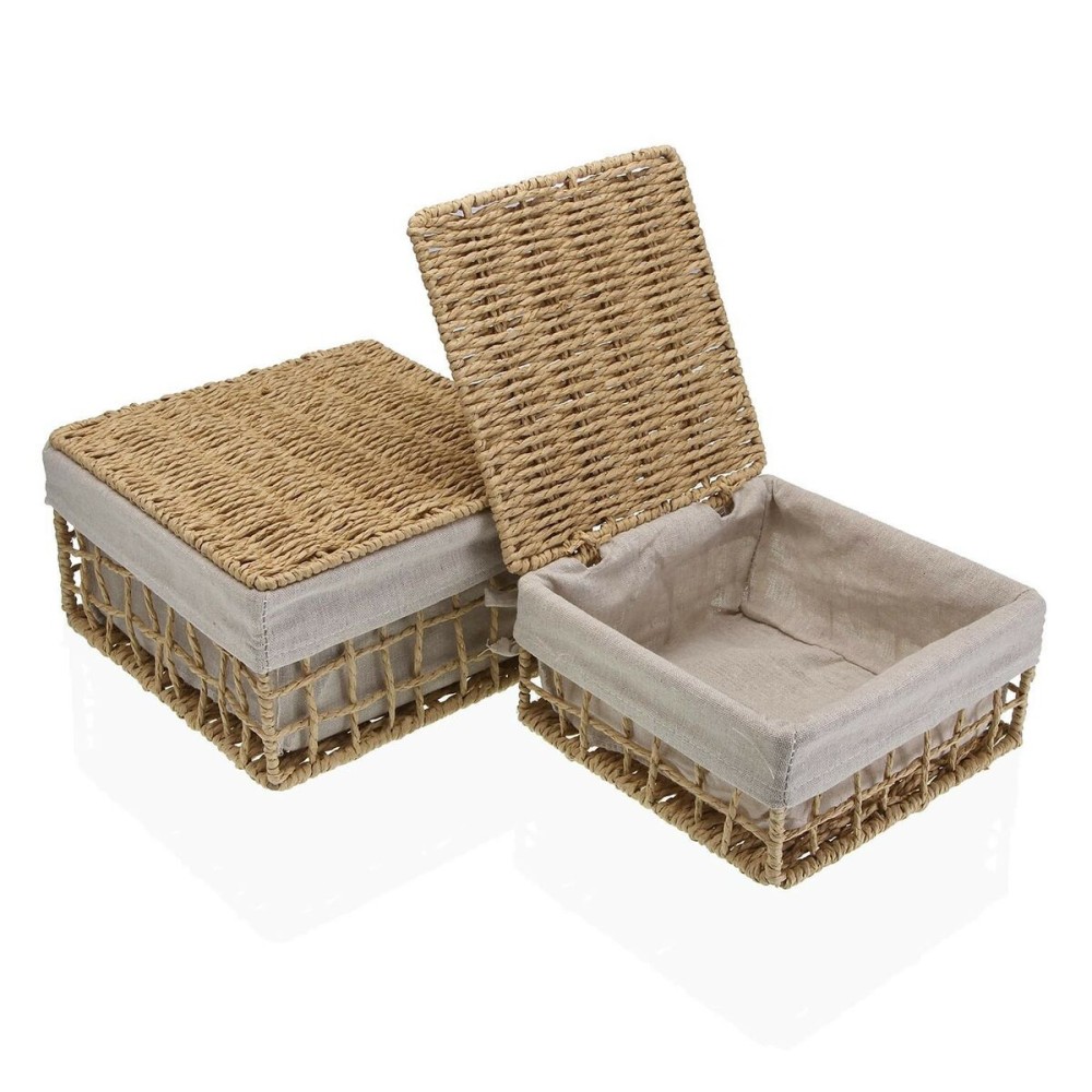 Laundry Basket Versa Nadir Brown Marine algae 23 x 12,5 x 23 cm