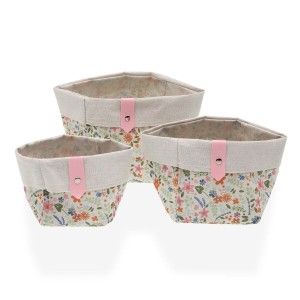 Korb-Set Versa 14 x 14 x 14 cm Blomster