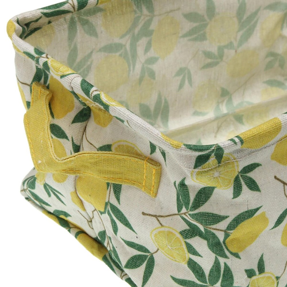 Basket set Versa 18 x 14 x 28 cm Lemon
