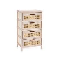 Schubladenschrank Rattan natürlich 40 x 73 x 29 cm 4 Schubladen