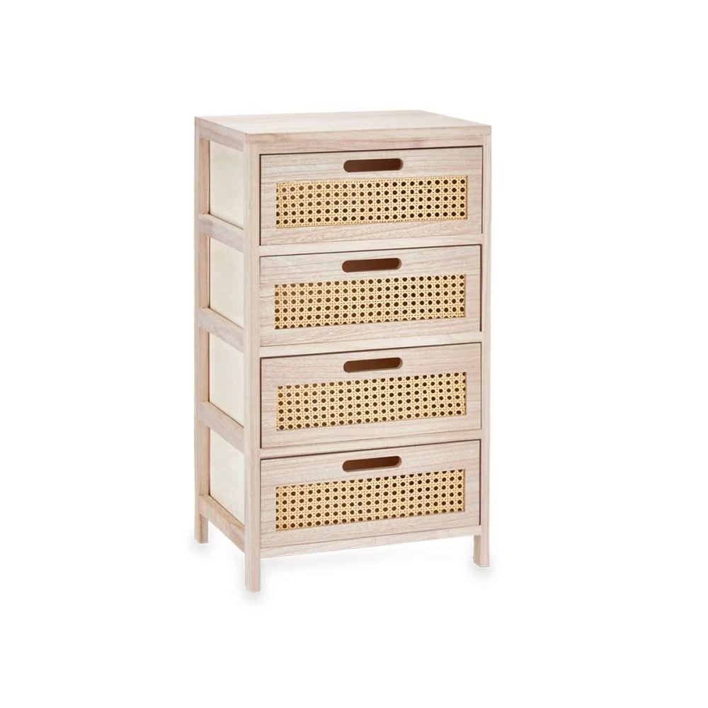 Schubladenschrank Rattan natürlich 40 x 73 x 29 cm 4 Schubladen