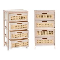 Schubladenschrank Rattan natürlich 40 x 73 x 29 cm 4 Schubladen