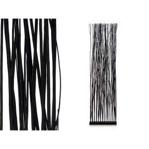 Paravent Varas Noir Bois de saule 50 x 185 x 12 cm