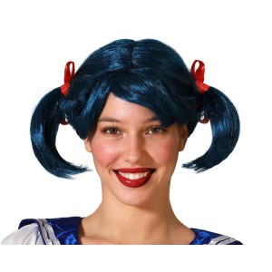 Perücke Blau