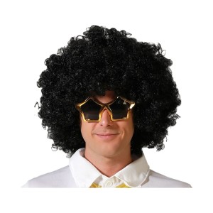 Perücke Schwarz Afro-Haar