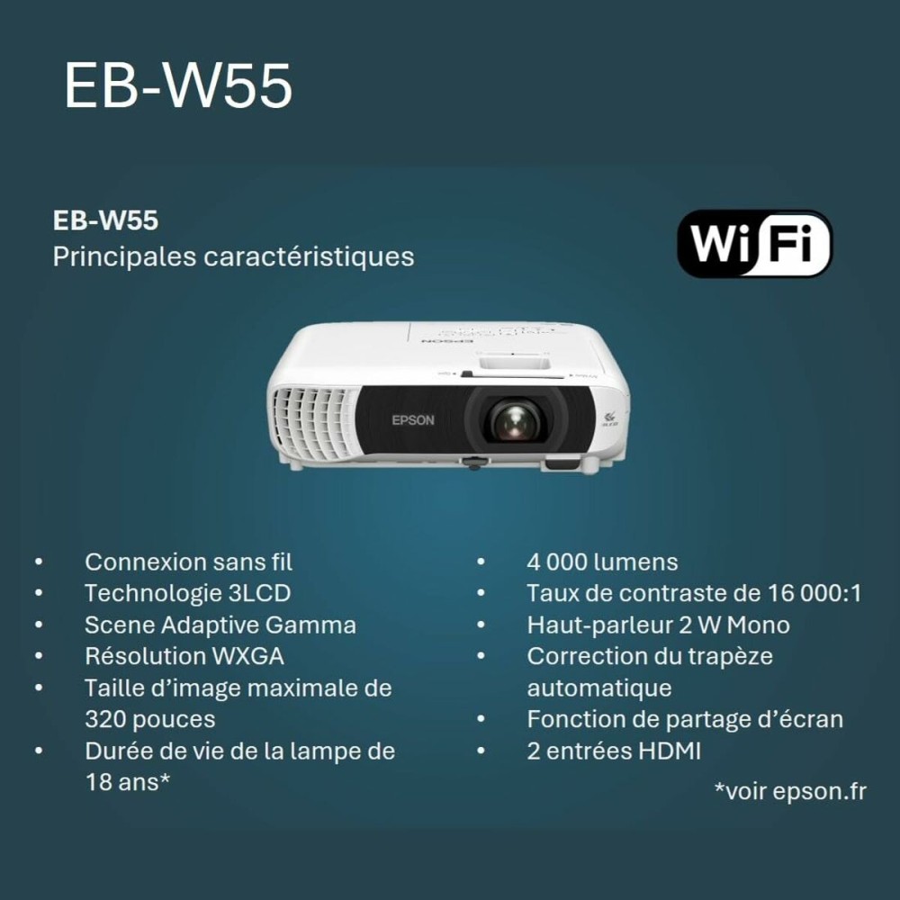 Projecteur Epson V11HB58040 Blanc
