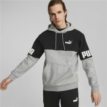 Sweat à capuche homme Puma Power Colorblock Gris