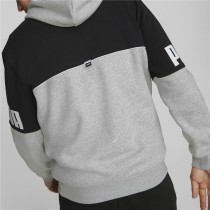 Sweat à capuche homme Puma Power Colorblock Gris