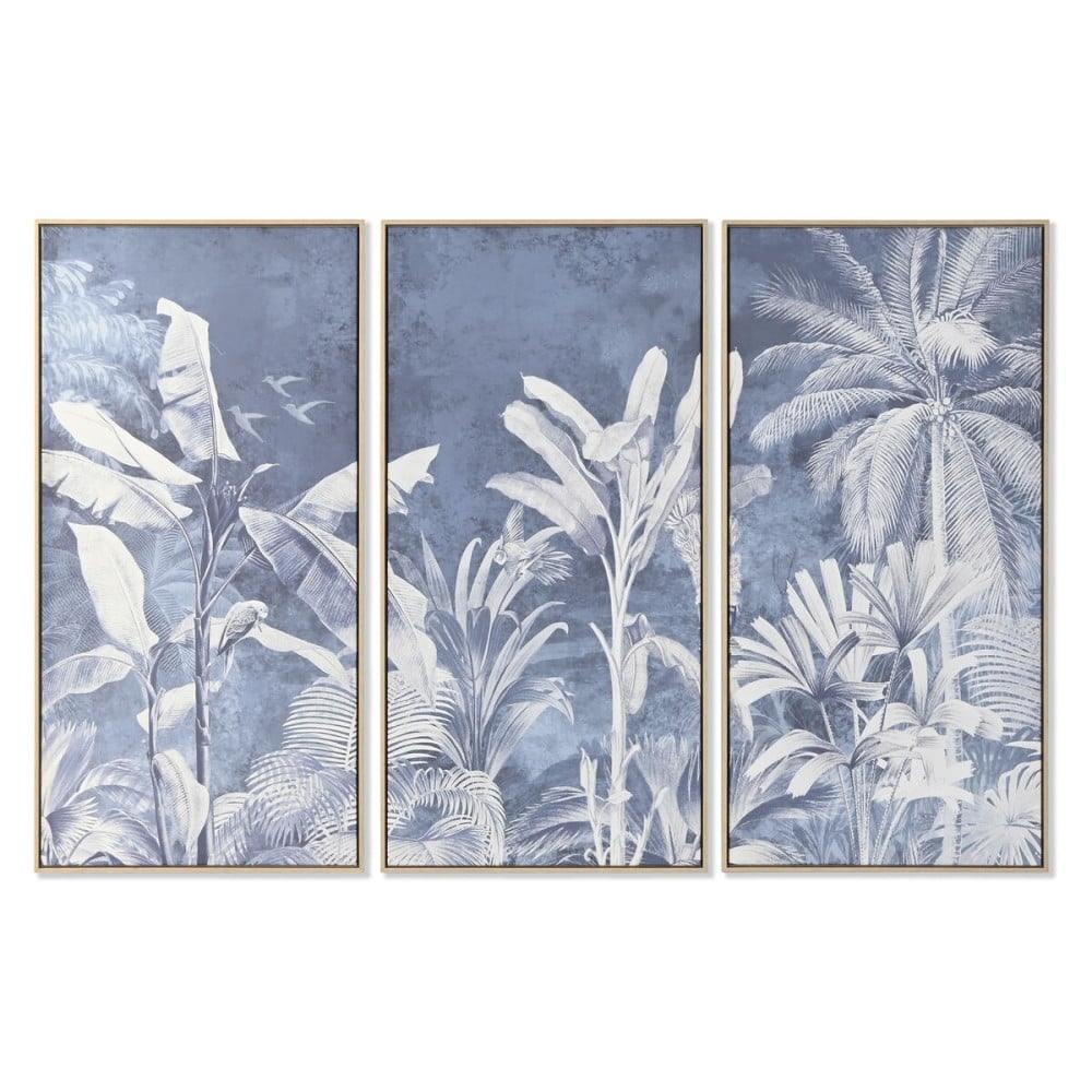 Bild Home ESPRIT Blau Palmen Tropical 180 x 4 x 120 cm (3 Stücke)