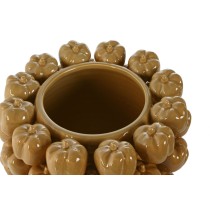Vase Home ESPRIT Gelb Senf aus Keramik Steingut Tropical 30 x 30 x 20 cm