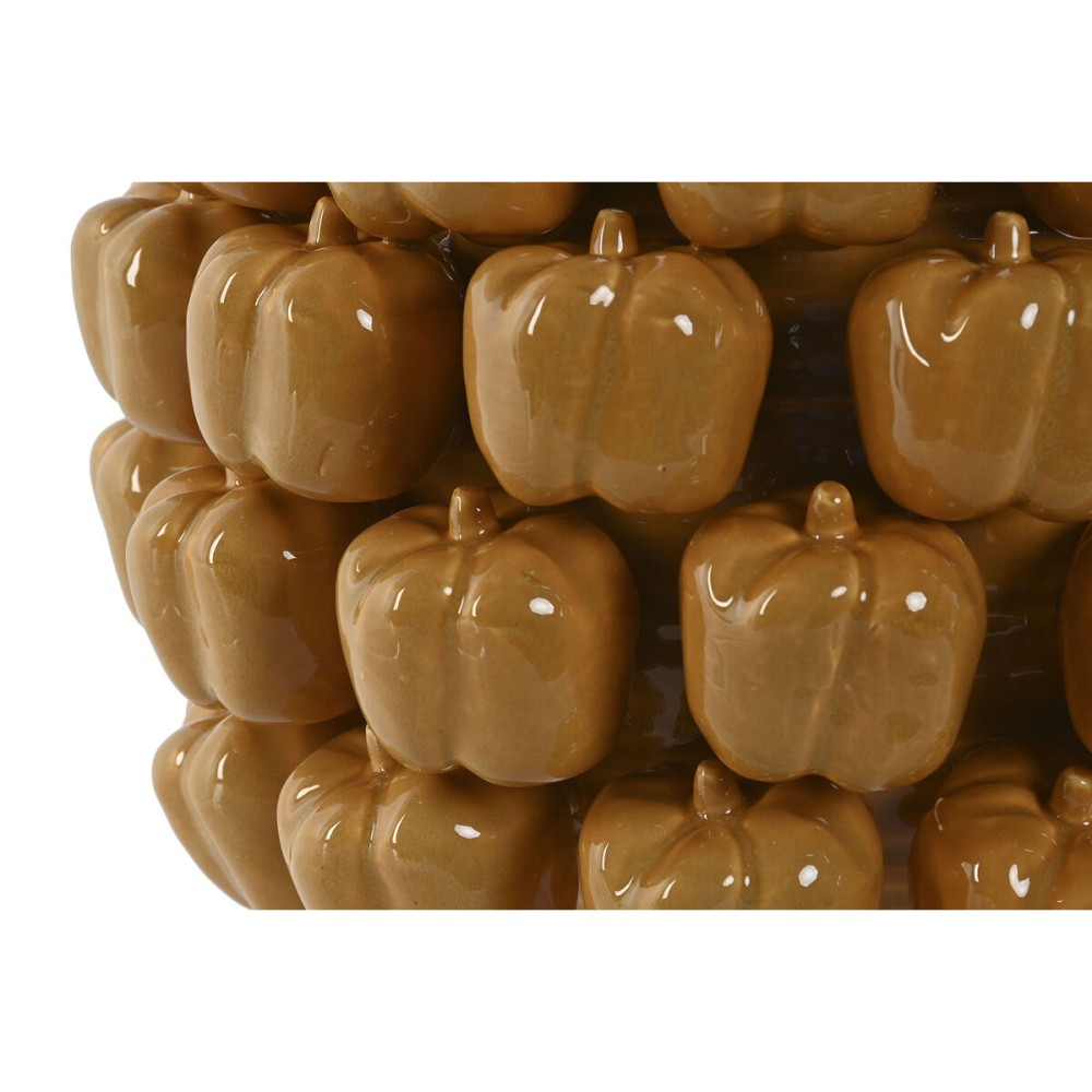 Vase Home ESPRIT Gelb Senf aus Keramik Steingut Tropical 30 x 30 x 20 cm