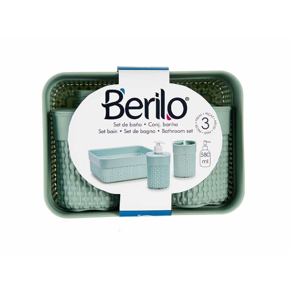 Ensemble de Bain Berilo PP-107-3 Vert Plastique (12 Unités)