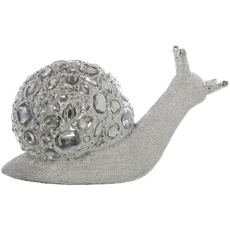 Decorative Figure Alexandra House Living Silver Plastic Snail 16 x 29 x 20 cm