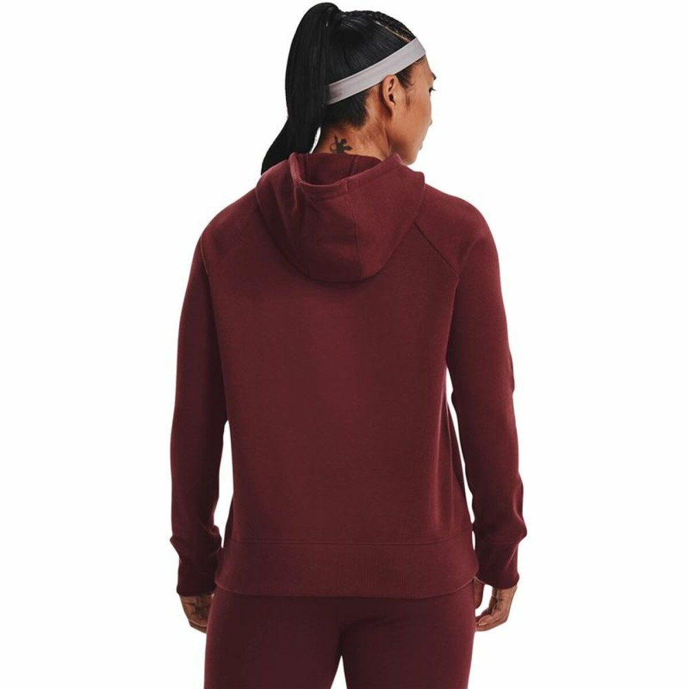 Damen Sweater mit Kapuze Under Armour Rival Fleece Granatrot