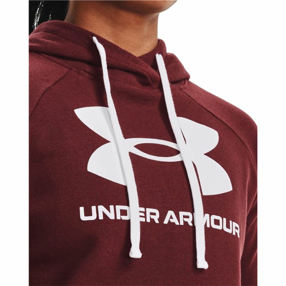 Damen Sweater mit Kapuze Under Armour Rival Fleece Granatrot