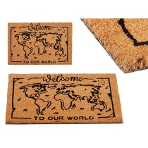 Paillasson World Imprimé PVC Fibres de coco 40 x 2 x 60 cm (10 Unités)