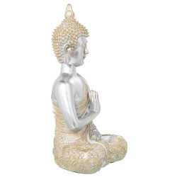 Figurine Décorative Alexandra House Living Doré Argenté Plastique Buda 17 x 27 x 40 cm