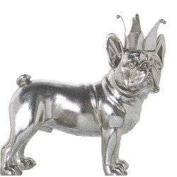 Decorative Figure Alexandra House Living Silver Plastic Dog Crown 14 x 26 x 25 cm