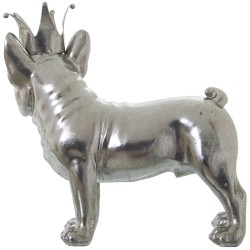 Decorative Figure Alexandra House Living Silver Plastic Dog Crown 14 x 26 x 25 cm