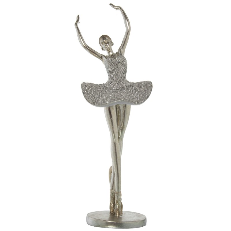 Deko-Figur Alexandra House Living Silberfarben Kunststoff Ballerina 15 x 18 x 45 cm