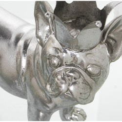 Decorative Figure Alexandra House Living Silver Plastic Dog Crown 14 x 26 x 25 cm