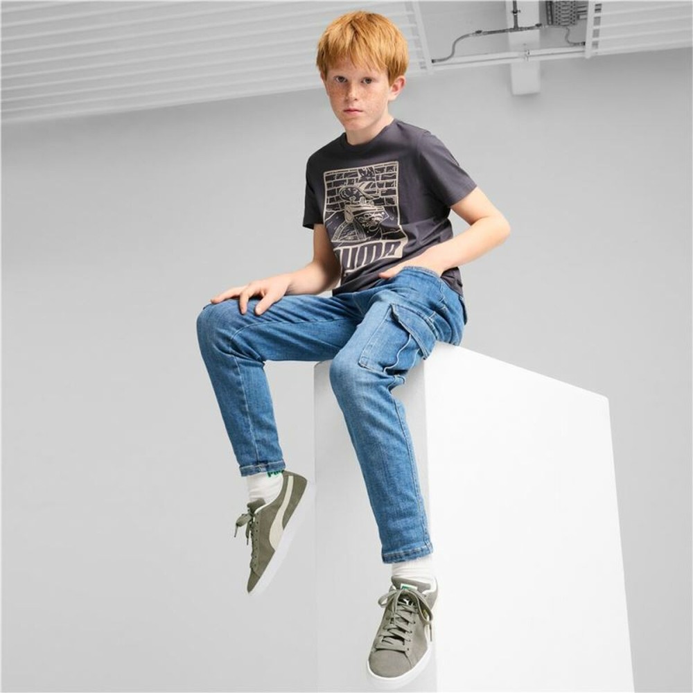 Kurzarm-T-Shirt für Kinder Puma Lila