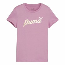 Kurzarm-T-Shirt für Kinder Puma Essentials+ Script Metallic G