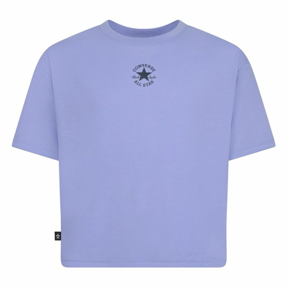Child's Short Sleeve T-Shirt Converse Chuck Patch Boxy Violet
