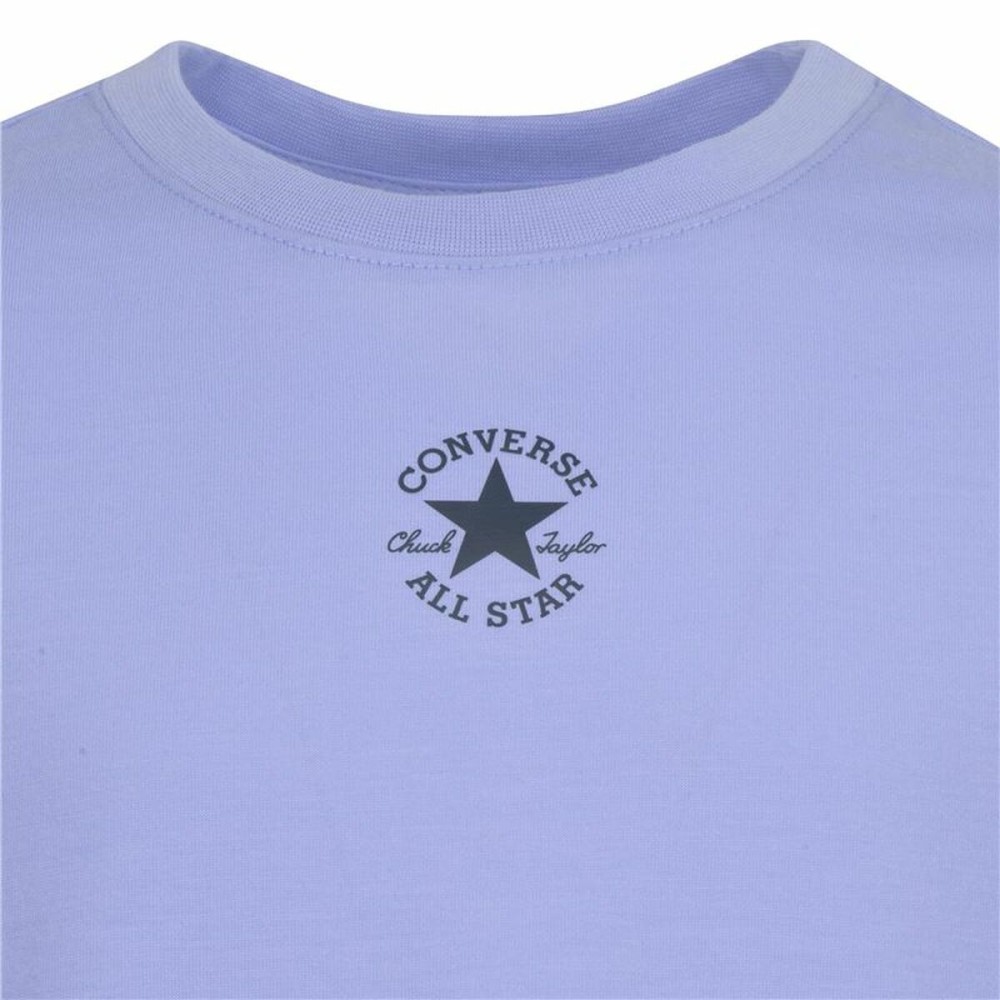 Child's Short Sleeve T-Shirt Converse Chuck Patch Boxy Violet
