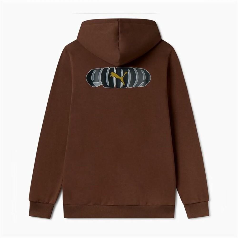 Herren Sweater mit Kapuze Puma Essentials+ Graphic Braun