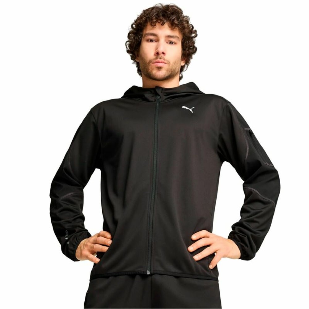 Herren Sweater mit Kapuze Puma Flex Panelled Jacket Schwarz
