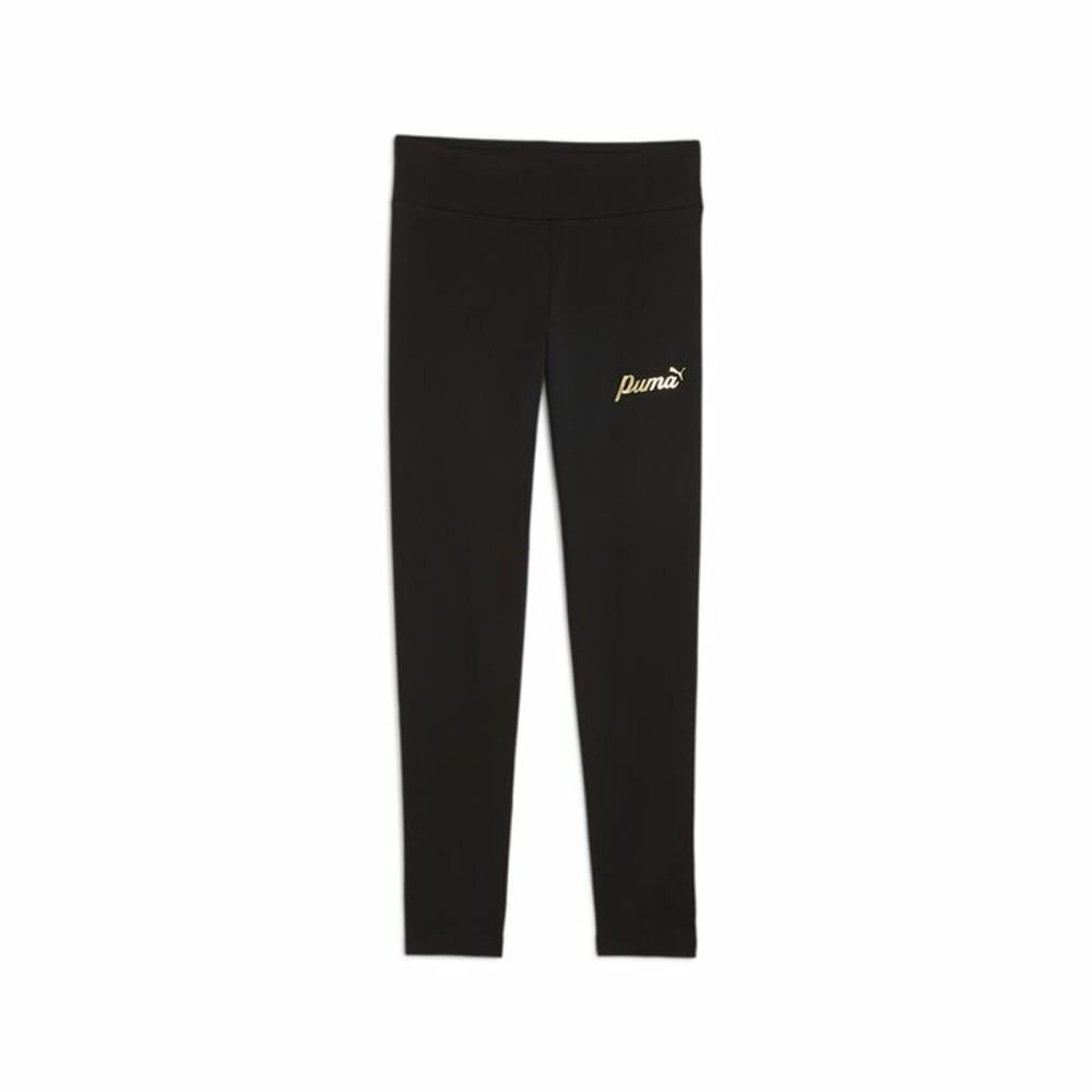 Sportshorts für Kinder Puma Essentials+ Script Metallic Schwarz
