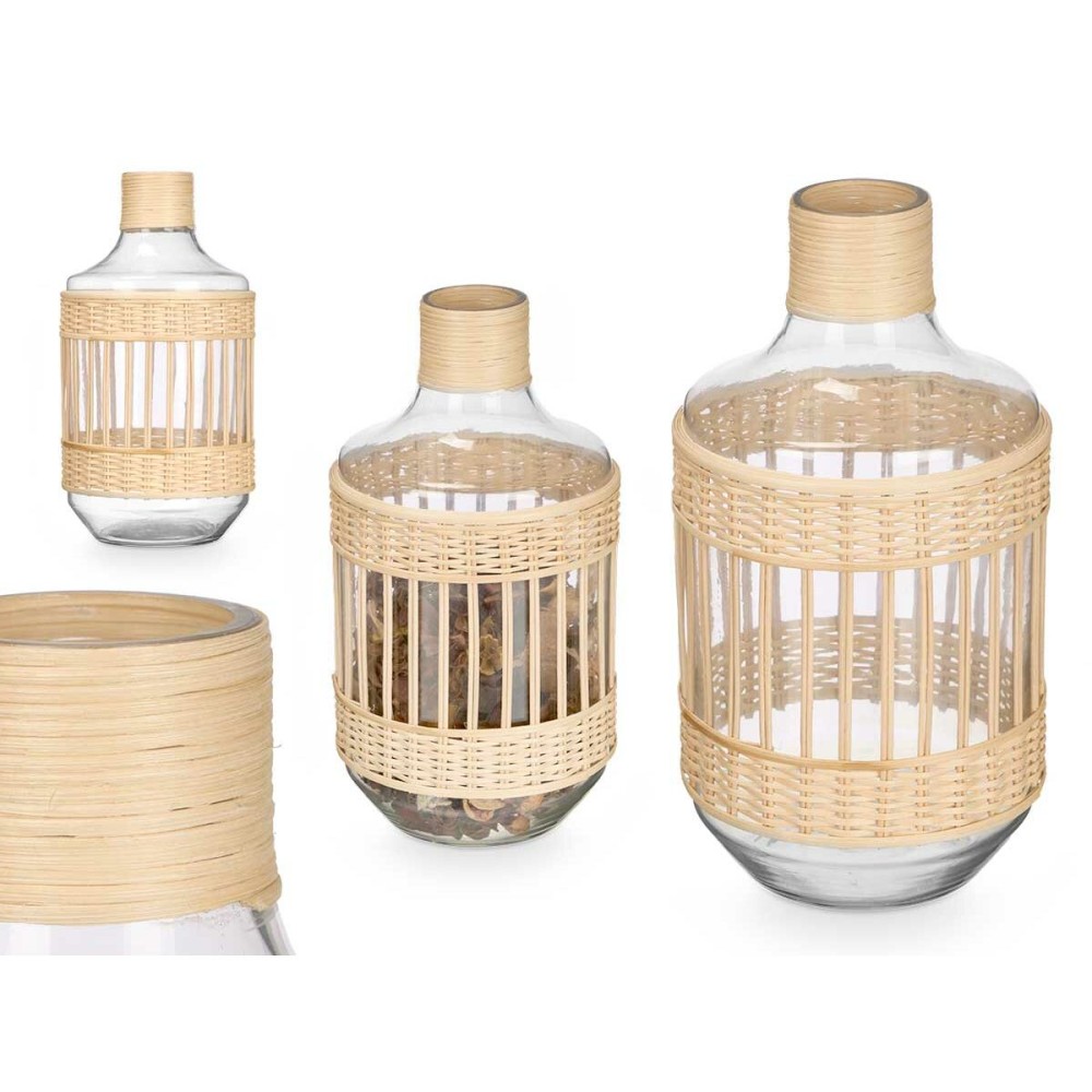 Bouteille décorative Gift Decor SG-30553 Transparent Naturel 18 x 34 x 18 cm (4 Unités)