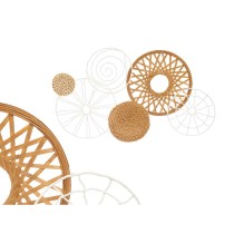 Wall Decoration 23SMB1746 White Brown Metal 71,1 x 3,8 x 42,5 cm (4 Units)
