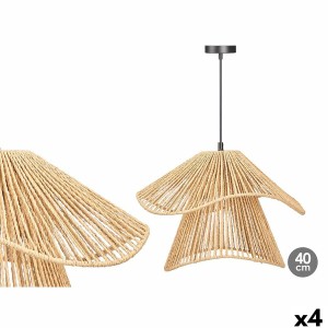 Deckenlampe 24B513 Schwarz natürlich Metall Papier 40 W 41 x 30 x 41 cm (4 Stück)