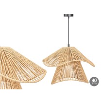 Deckenlampe 24B513 Schwarz natürlich Metall Papier 40 W 41 x 30 x 41 cm (4 Stück)