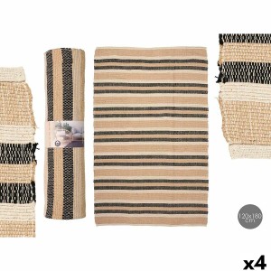 Teppich NO.05 Weiß Braun Schwarz 120 x 180 cm (4 Stück)