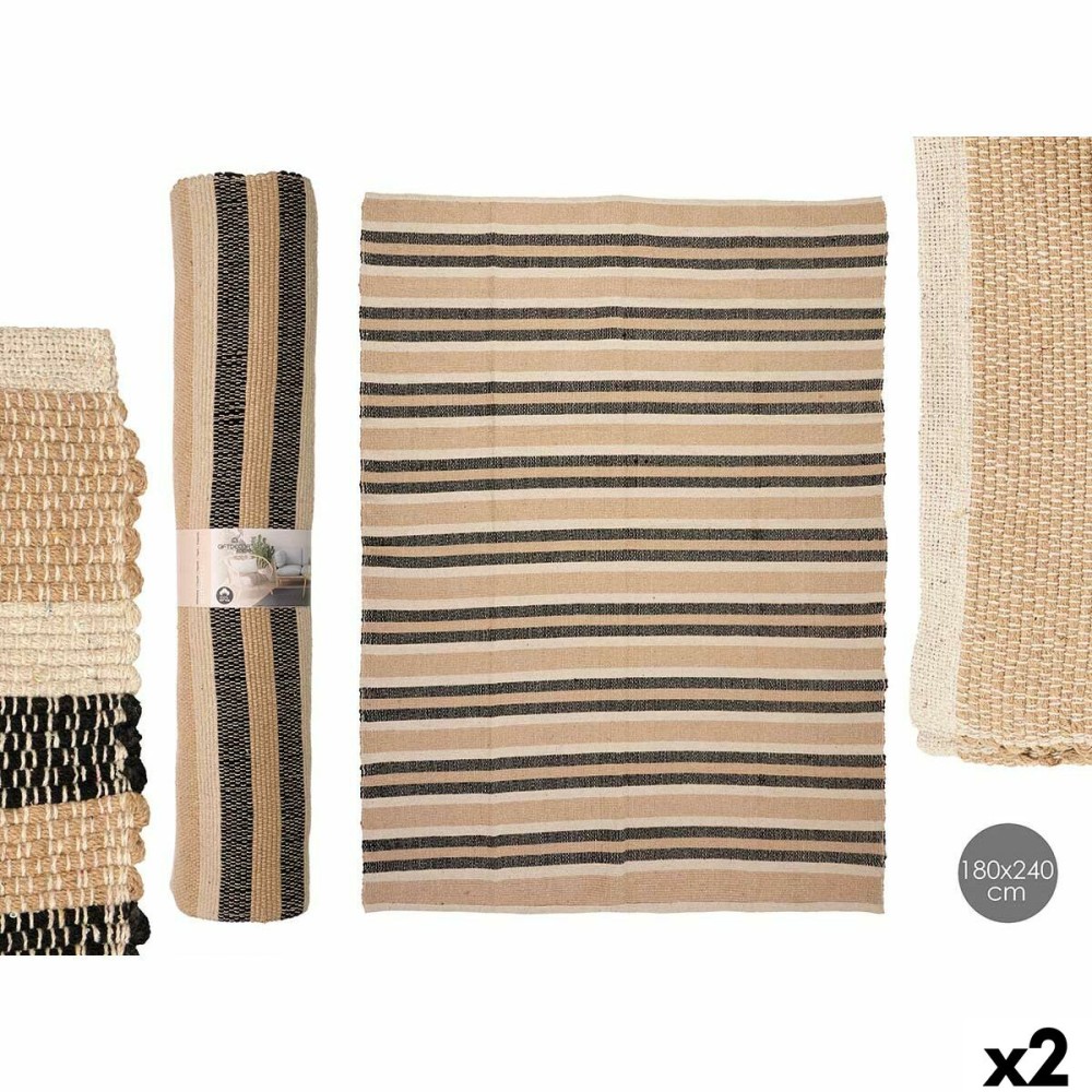 Tapis NO.06 Blanc Marron Noir 180 x 240 cm (2 Unités)