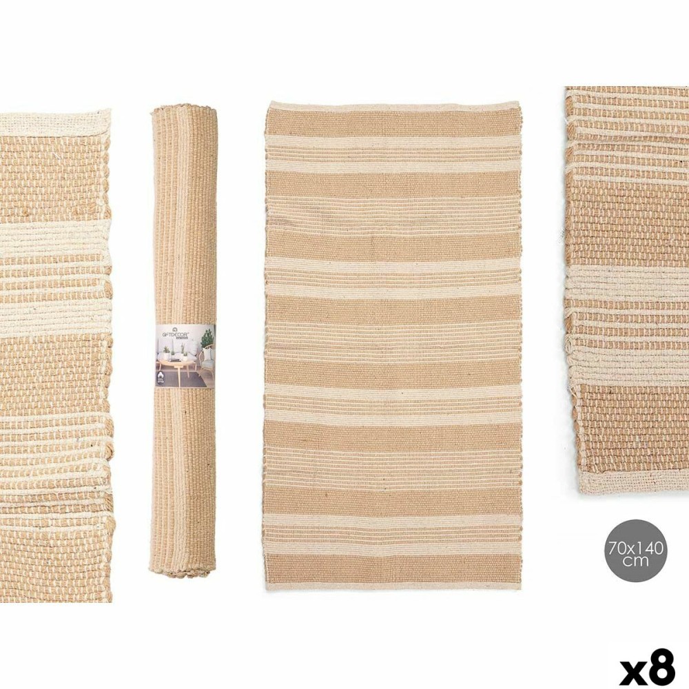 Tapis NO.01 Blanc Marron 70 x 140 cm (8 Unités)