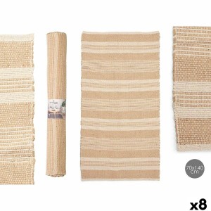 Tapis NO.01 Blanc Marron 70 x 140 cm (8 Unités)