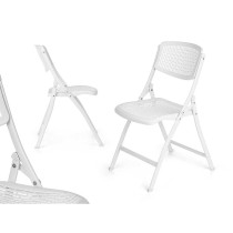 Chaise Pliante 12721 Blanc 59 x 50 x 82 cm 108 x 11,5 x 50 cm (4 Unités)
