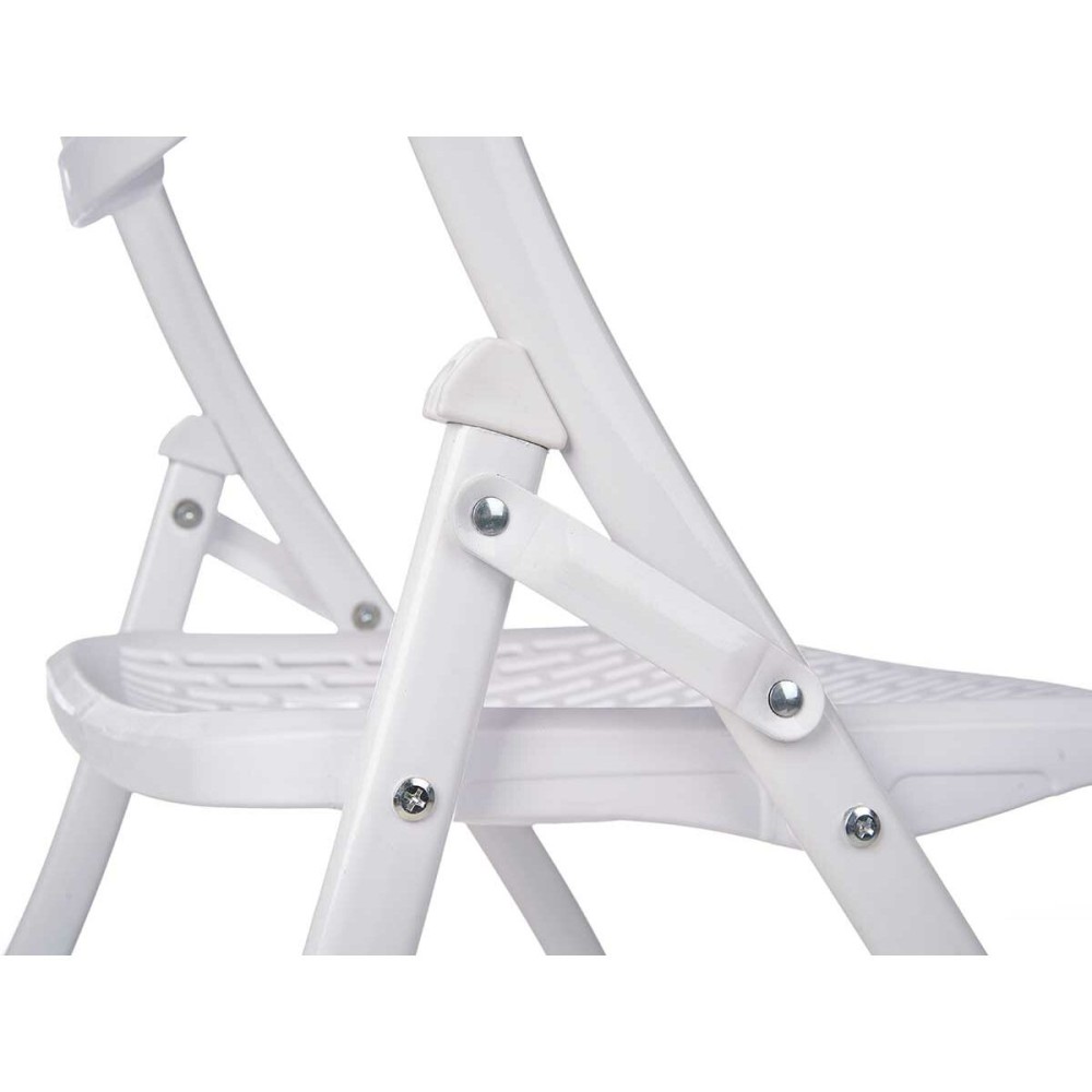 Chaise Pliante 12721 Blanc 59 x 50 x 82 cm 108 x 11,5 x 50 cm (4 Unités)