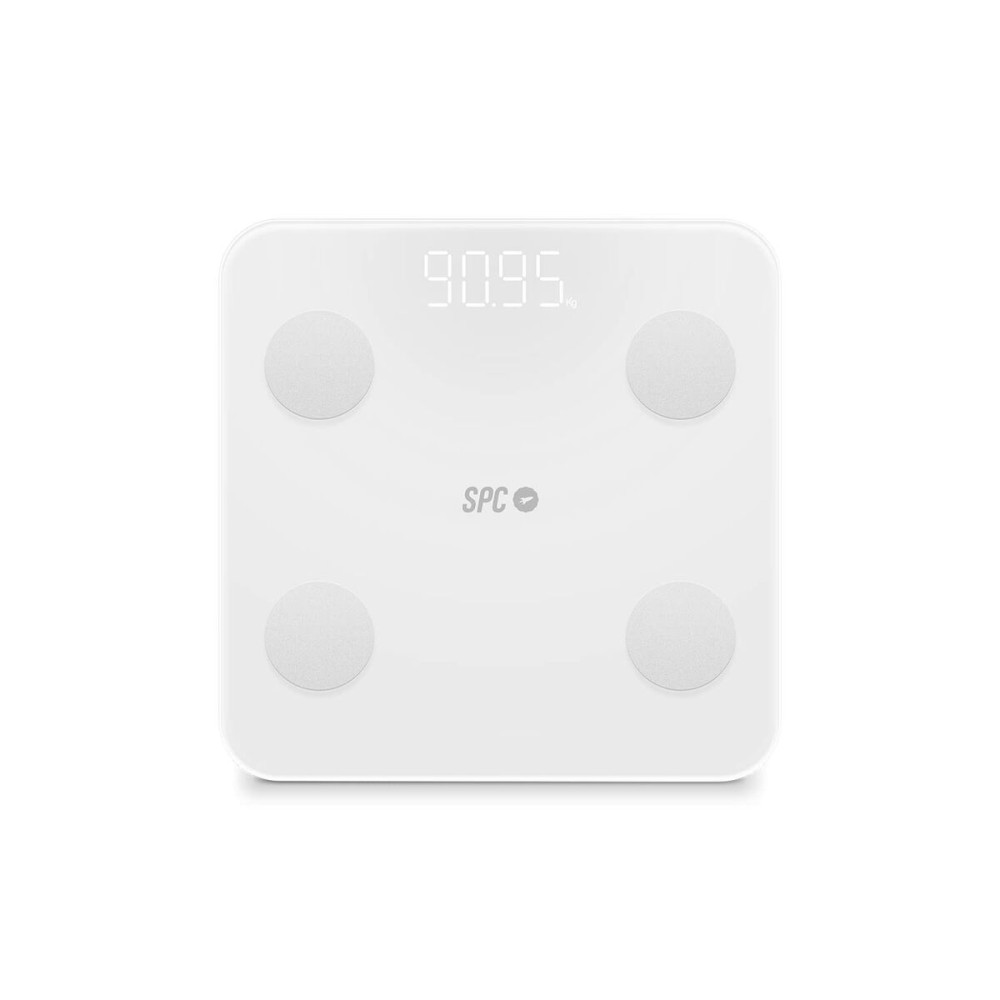 Balance Numérique de Salle de Bain SPC Internet ATENEA FIT 3 Blanc Verre trempé 180 kg 50 x 50 x 28 cm